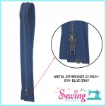 ZIP - BRONZE METAL ZIP (019)